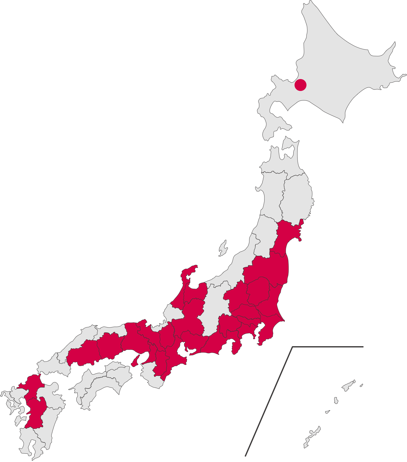 テレビ壁掛けの施工対応エリア